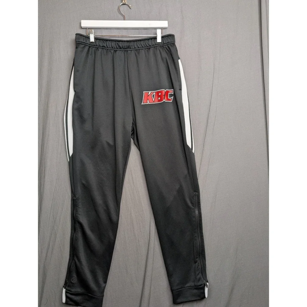 Holloway KBC Retro Sweats Black Track Pants Men's Size Large Red Logo